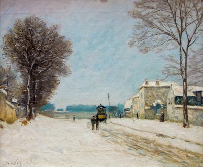 In Winter, Snow Effect at the Palais des Beaux-Arts de Lille by Alfred Sisley